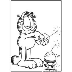 着色页: 加菲猫 (动画片) #26220 - 免费可打印着色页