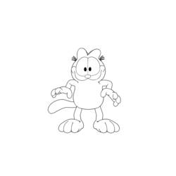 着色页: 加菲猫 (动画片) #26221 - 免费可打印着色页