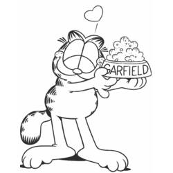 着色页: 加菲猫 (动画片) #26230 - 免费可打印着色页