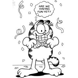 着色页: 加菲猫 (动画片) #26254 - 免费可打印着色页