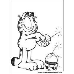 着色页: 加菲猫 (动画片) #26263 - 免费可打印着色页