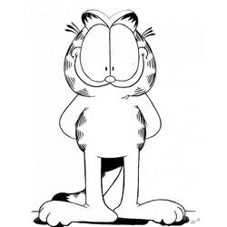 着色页: 加菲猫 (动画片) #26296 - 免费可打印着色页