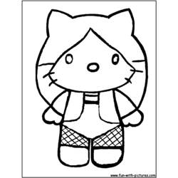 着色页: 凯蒂猫 (动画片) #37113 - 免费可打印着色页