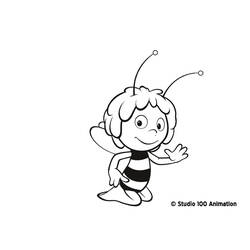 着色页: 蜜蜂玛雅 (动画片) #28221 - 免费可打印着色页