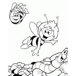 着色页: 蜜蜂玛雅 (动画片) #28268 - 免费可打印着色页
