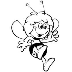 着色页: 蜜蜂玛雅 (动画片) #28327 - 免费可打印着色页