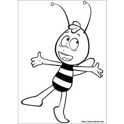 着色页: 蜜蜂玛雅 (动画片) #28371 - 免费可打印着色页