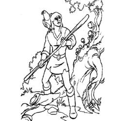 着色页: Excalibur，魔剑 (动画片) #41733 - 免费可打印着色页