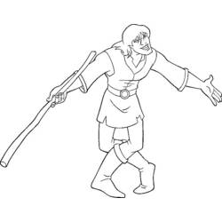 着色页: Excalibur，魔剑 (动画片) #41767 - 免费可打印着色页