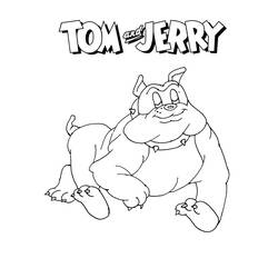 着色页: 汤姆和杰瑞 (动画片) #24258 - 免费可打印着色页