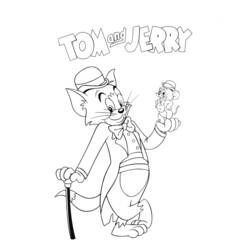 着色页: 汤姆和杰瑞 (动画片) #24276 - 免费可打印着色页