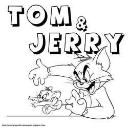 着色页: 汤姆和杰瑞 (动画片) #24328 - 免费可打印着色页