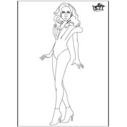 着色页: Lady Gaga (名人) #123952 - 免费可打印着色页