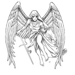 着色页: 天使 (人物) #86334 - 免费可打印着色页