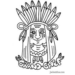 着色页: 美洲印第安人 (人物) #149004 - 免费可打印着色页