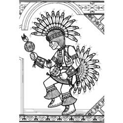 着色页: 美洲印第安人 (人物) #149011 - 免费可打印着色页