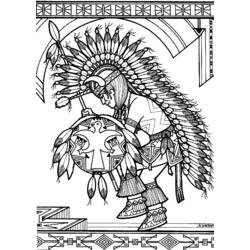 着色页: 美洲印第安人 (人物) #149021 - 免费可打印着色页