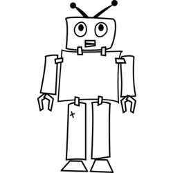 着色页: 机器人 (人物) #106598 - 免费可打印着色页