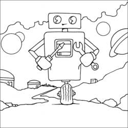 着色页: 机器人 (人物) #106611 - 免费可打印着色页