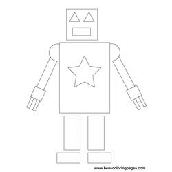 着色页: 机器人 (人物) #106655 - 免费可打印着色页