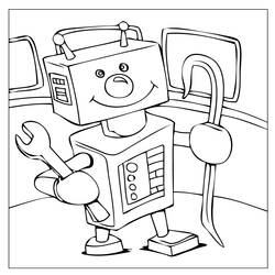 着色页: 机器人 (人物) #106779 - 免费可打印着色页