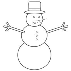 着色页: 雪人 (人物) #89172 - 免费可打印着色页