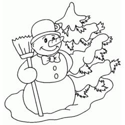 着色页: 雪人 (人物) #89192 - 免费可打印着色页