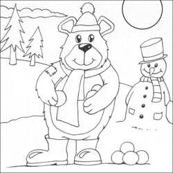 着色页: 雪人 (人物) #89324 - 免费可打印着色页
