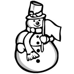 着色页: 雪人 (人物) #89352 - 免费可打印着色页