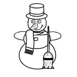 着色页: 雪人 (人物) #89362 - 免费可打印着色页