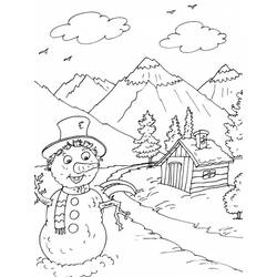 着色页: 雪人 (人物) #89471 - 免费可打印着色页