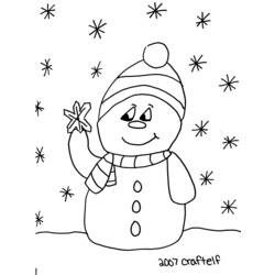 着色页: 雪人 (人物) #89479 - 免费可打印着色页
