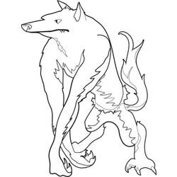 着色页: 狼人 (人物) #100003 - 免费可打印着色页
