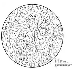 着色页: 加法魔法着色 (按数字着色) #182636 - 免费可打印着色页