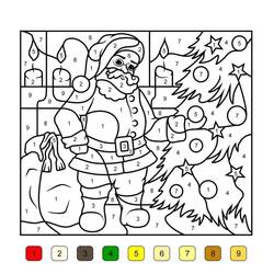 着色页: 圣诞魔法涂色 (按数字着色) #200731 - 免费可打印着色页