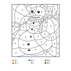 着色页: 圣诞魔法涂色 (按数字着色) #200732 - 免费可打印着色页