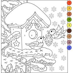 着色页: 圣诞魔法涂色 (按数字着色) #200733 - 免费可打印着色页