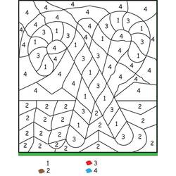 着色页: 圣诞魔法涂色 (按数字着色) #200734 - 免费可打印着色页
