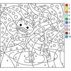 着色页: 圣诞魔法涂色 (按数字着色) #200735 - 免费可打印着色页