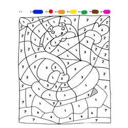 着色页: 圣诞魔法涂色 (按数字着色) #200736 - 免费可打印着色页