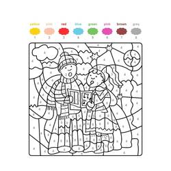 着色页: 圣诞魔法涂色 (按数字着色) #200742 - 免费可打印着色页