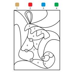 着色页: 圣诞魔法涂色 (按数字着色) #200744 - 免费可打印着色页