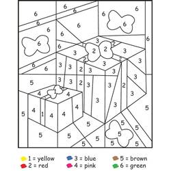着色页: 圣诞魔法涂色 (按数字着色) #200748 - 免费可打印着色页