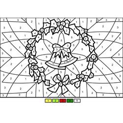 着色页: 圣诞魔法涂色 (按数字着色) #200749 - 免费可打印着色页