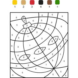 着色页: 圣诞魔法涂色 (按数字着色) #200761 - 免费可打印着色页