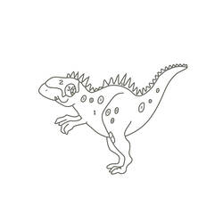 着色页: 恐龙按数字着色 (按数字着色) #177958 - 免费可打印着色页