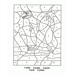 着色页: 恐龙按数字着色 (按数字着色) #177959 - 免费可打印着色页