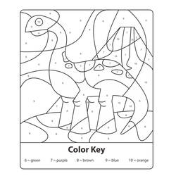 着色页: 恐龙按数字着色 (按数字着色) #177963 - 免费可打印着色页