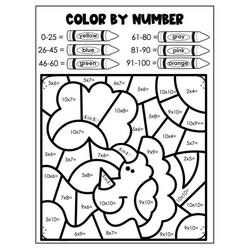 着色页: 恐龙按数字着色 (按数字着色) #177972 - 免费可打印着色页
