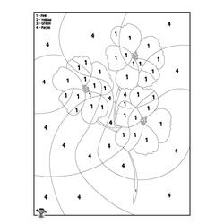 着色页: 花朵按数字着色 (按数字着色) #177982 - 免费可打印着色页